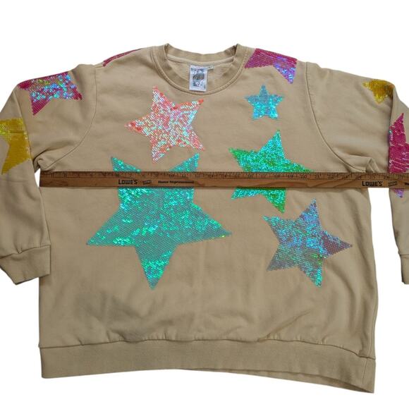 QUEEN OF SPARKLES - Star Sweatshirt - Size Large - GUC - see description - Picture 8 of 11